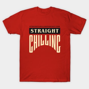 Straight Chilling Text Logo (Red) T-Shirt